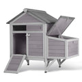 GUTINNEEN Small Chicken Coop Wooden Duck House for 2-3 Chickens with Nesting Box, Metal Tray, and Raised Legs, Foldable Door, and Perches 40.9" L
