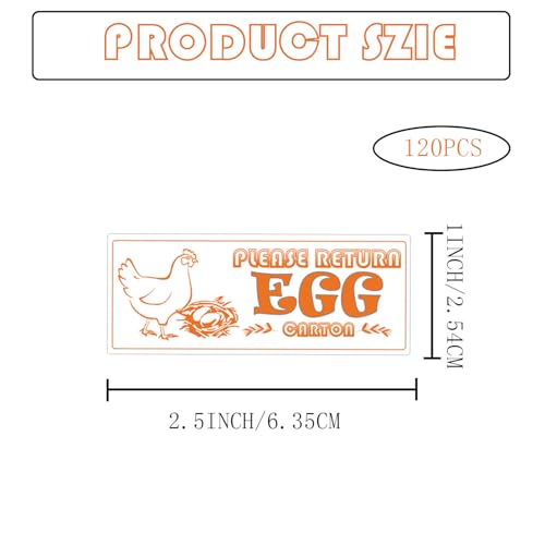 Please Return Egg Carton Stickers 1x2.5 Inch Farm Fresh Eggs Carton Labels 480 Pcs Eggs Carton Labels Egg Stickers Chicken Egg Cartons Sticker for Chicken Container Packaging Stickers