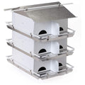 Birds Choice Premium Aluminum Purple Martin House – 12 Room, 3 Floor Birdhouse with Starling Resistant Entrance Holes, Ventilated Roof & Easy Cleaning, Unassembled | Starling Resistant Entrance Holes, Ventilated Roof for Cooler Nests, Easy Cleaning Access