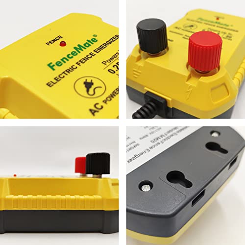 FenceMate AC Powered Electric Fence Charger Output 0.25J up to 5 Miles | Contain Small Pet, Poultry, Keep Rodent & Nuisance Animals Out, Used in Homestead, Garden, Pond, Fence Energizer up to 6 kV