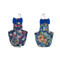 2 PCS Floral Bird Diaper Nappy Clothes Reusable Washable Cloth Blue&Green for Parrot Macaw Budgies Parakeet - size: S