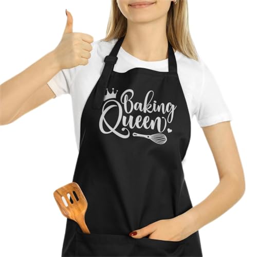 SANDJEST Funny Mens Aprons with Pockets for BBQ Grilling Cooking Grandpa Husband Apron for Birthday Christmas Father's Day - color: Baking