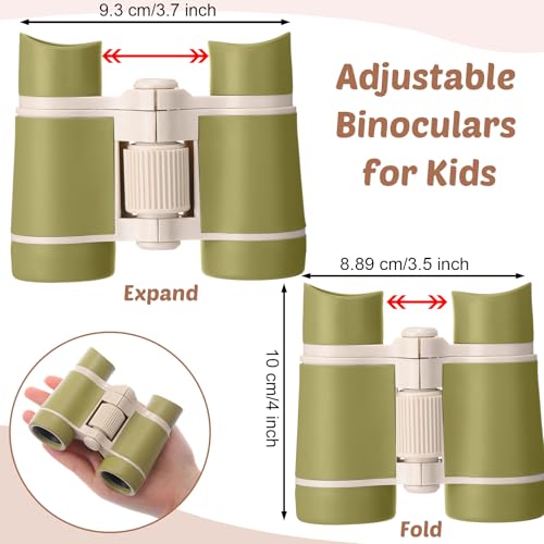 Yunsailing 9 Pack Kids Binoculars,Morandi | for Kids Folding Outdoor Explorer Toy for Bird Watching, Camp, Scavenger Hunt, Classroom Activities, VBS, Party Favor - color: Warm