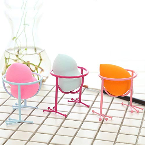 AKOAK 1 Pack Cute Chicken Shape Powder Puff Storage Rack, Makeup Egg Drying Rack, Makeup Gourd Puff Sponge Display Stand Beauty Tools (Sky blue) - color: Sky blue