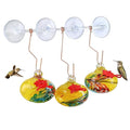 3PCS Window Hummingbird Feeder with Suction Cups(Yellow) - color: 3Pcs-D