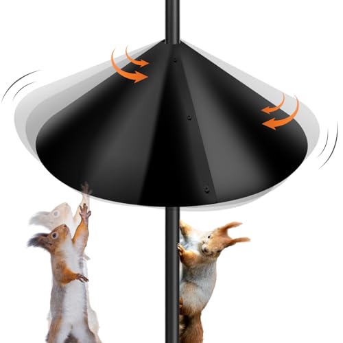 Squirrel Baffle for Bird Feeder Pole,Outdoor Pole Mount Squirrel Proof Guard Stopper- 19 Inch,1 Pack,Plastic - size: 19IN-1Set
