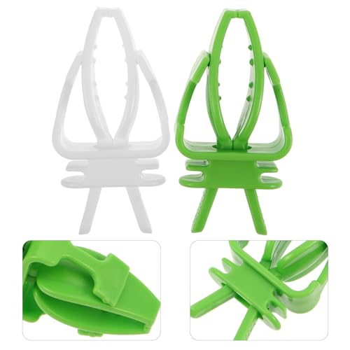 20pcs Bird Cage Food Holder Clips for Budgie and Conure Parrots, Pp Material Vegetable and Cuttlebone Feeders with Smooth Edges for Enriching Pet's Diet