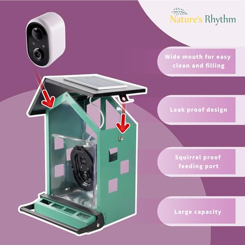 Bird Feeder Squirrel-Proof Bird Feeder with Camera Watch the Birds Feed