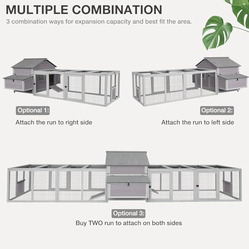 Large Chicken Coop Run Extension-Durable Chicken Enclosure for Chicks, Ducks, Rabbits(20.73 Ft²)