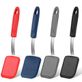 Gejoy 4 Pcs Silicone Cookie Spatula Turner Mini Brownie Spatula Flexible Silicone Spatulas Nonstick Cookware Heat Resistant No Scratch Flipper Baking Utensils for Egg Pancake(Gray, Blue, Black, Red) - color: Gray, Blue, Black, Red