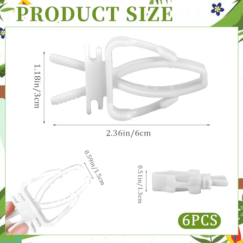 6 Pack Bird Cage Food Holder Bird Cage Clips Parrot Fruit Vegetable Clips White Cages Feeder Clip for Cockatoo Cockatiel Budgie Parakeet Macaw Conure