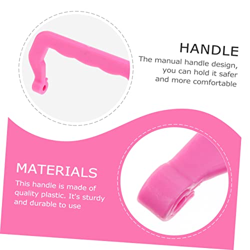 Angoily 30pcs Portable Detachable Plastic Bird Cage Handle Lightweight and Easy to Install Pet Cage Lifting Handles for Convenient Carrying and Replacement for Pets - color: Pinkx3pcs, size: 11x6cmx3pcs