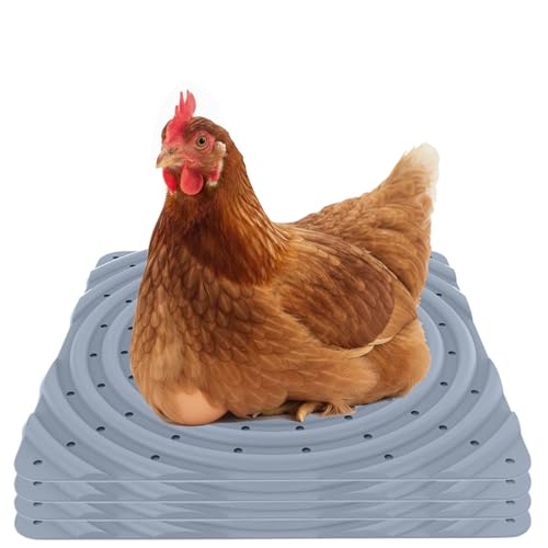 Lil'Clucker Washable Chicken Nesting Pads for Laying Eggs Nesting Pads for Chicken Coop Nesting Chickens Durable Chicken Bedding for Coop, Poultry Nest Box Pads for Chickens (Gray, 4-Pack) - color: Gray, size: 4-Pack