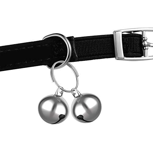 24 Sets of Cat Bells for Cat and Dog Collar Pendant Pet Bell Pet Pendant Accessories - color: Silver