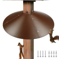Qualirey 21.5" Metal Squirrel Proof Baffle, for 4 x 4 Posts,Brown,1 Pack | Wrap Around Guard for Bird Feeder Pole to Deter Squirrels - color: Brown