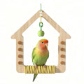 Bird Parrot Swing Toys Wooden Hanging Swing Perch Hammock Chewable Beak Grinder for Budgerigar, Parakeet, Conure, Cockatiel, Love Birds, Finches Finches and Other Small to Medium Birds