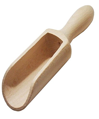 efo Large Wooden Scoop Set of 3 – Rustic Bathsalt Scoop - Multipurpose Wooden Spoon - Wood Salt and Spice Scoops – Stylish Wooden Candy Spoon - Washing Powder Scoops - 3 pcs, size 6.7" / 17cm - size: Set 3x6 3/4" (17cm)