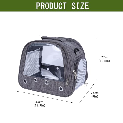Pethiy Bird Carrier Travel Bag, Bird Travel Carrier Cage for Large Size Parrot Portable Wild Bird Carrier,Lightweight Breathable Bird Backpack Breathable Oxford Parrot Carrier Bag