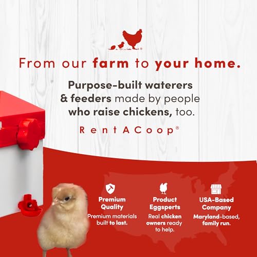 RentACoop 64oz Chicken Drinker with 2 Versatile Nipples