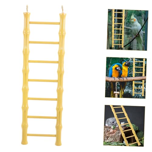Yardwe Hanging Bird Ladder Toy for Parrots Hamsters Climbing Toy for Bird Cages Promotes Play Exercise Dimensions for Parakeets Pets