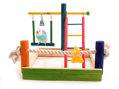 Penn-Plax Bird Life Wooden Playpen – Great for Parakeets, Lovebirds, and Parrotlets – Small - color: Multicolor, size: Small
