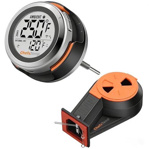 ProTemp S1 Patented Smart Grill Gauge Thermometer Hub Wi-Fi and Bluetooth for Weber Kamado Joe Grill Smoker Offset Replacement Accessories，Breezo Fan (Universal Version 0.3"Dia not for Big Green Egg)