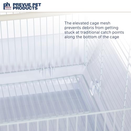 Prevue Hendryx SP850W/W Clean Life Cockatiel Cage, White,1/2" - color: White