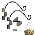 15inch Swivel Plant Hangers Outdoor- 2PCS Heavy Duty Iron Planter Hanging Hook Bracket Swivel Bird Feeder Hanger Hook Metal for Flower, Lantern, Wind Chimes - size: 15inch