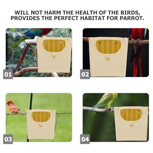 Toddmomy 5PCS Plastic Bird Nesting Box - Professional Parakeet Breeding House for Cage, Safe Hatching Box for Lovebirds, Budgies and Cockatiels, Easy to Install & Clean