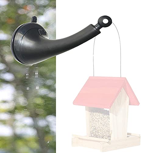 Pmsanzay Strong Window Suction Cups Hanger Hook for Bird Feeders and Wind Chimes, Pet Water Drinker Dispenser Cage, Bird House Feeder Hanging Bracket - No Bird Feeder