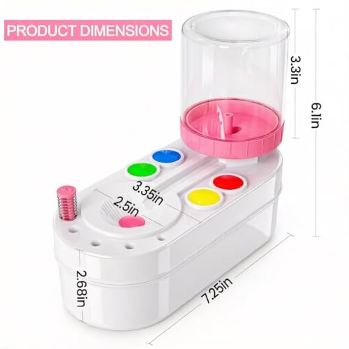 2026 Upgraded Paint Brush Cleaner Tool, Painting Station with Brush Washer for Kids, Acrylic Watercolor Paint Water Dispenser, Art Supplies Paintbrush Rinser for Artists (Pink) - style: White Pink