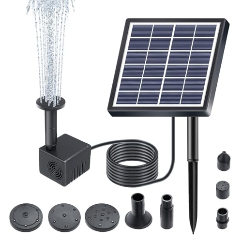 Lewisia Solar Bird Bath Fountain Pump USB Charging + Solar Powered Water Pump for Birdbath Small Pond Garden Decoration