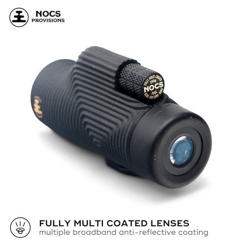Nocs Provisions Zoom Tube 8x32 Monocular, Bird Watching & Backpacking | 8X Magnification Telescope, Bak4 Prism, Wide Field of View for Wildlife Viewing - color: Obsidian Black