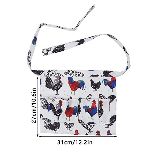 Eggs Collecting Apron with 8 Reinforced Pockets – Hands Egg Gathering Apron for Chicken Duck Goose Quail Eggs – Farmhouse Coop Kitchen Utility Size M (2 S)