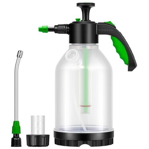 VIVOSUN 50oz Pump Sprayer, Portable Water Spray Bottle | for Spraying Plants, Flowers, Weeds and Cleaning, Hand Pump with Side Filling Port, Measuring Cup, Adjustable Nozzles - size: 50oz