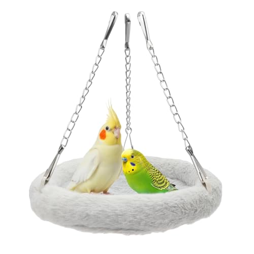 Wontee Bird Nest Bed Parrot Hanging Hammock Swing for Budgies Parakeets Lovebirds Caique Senegal Cockatiels Conures (M) - size: M