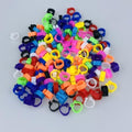 100PCS 10 Colors Poultry Leg Rings,8mm Poultry Foot Rings Bird Identification Leg Bands Clip-on Rings for Birds, Ducks and Chickens Diameter Poultry Care