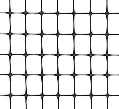 Tenax Multi-Purpose Net - Black Plastic Netting, Versatile Garden Fence - 3' x 50' - Polypropylene - size: 3' x 50'