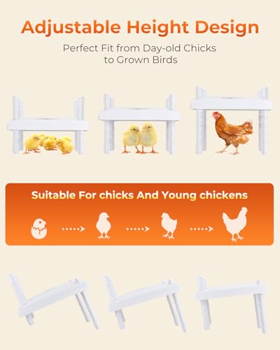 12"x12" Chick Heat Plate with Remote Precise Temperature Control | Adjustable height and angle, anti-tip frame, 30W low-energy heating, supports up to 20 chicks, ideal for indoor brooding