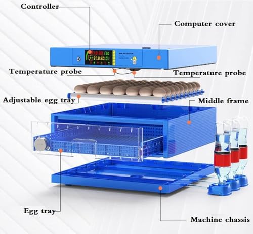 Automatic Incubator for Hatching Eggs, Upgrade Automatic Water Adding, Chicken Incubator with Temperature and Humidity Control Chicken Egg Lamp for Hatching Chicken Duck Quail Eggs, 128 Eggs - color: 128 eggs