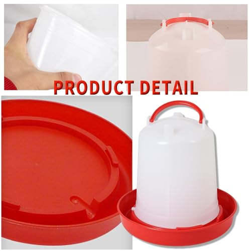 6 Pack 1.5L Gravity-Fed Chick Water for Brooder – Poultry Drinker | Water Dispenser for Baby Chicks, Ducks, Quail, Pigeons, and Backyard Coop Use