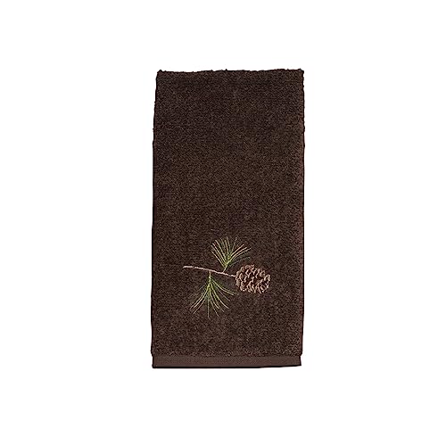 Avanti Linens - 3pc Towel Set, Soft & Absorbent Cotton Towels (Pine Branch Collection) - color: Mocha, size: 3pc Towel Set