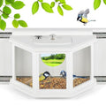 Window Bird Feeder with Secure Locker & Rail Sliding 180° Clear Design Squirrel Proof Bird Feeder for Indoor Window Viewing
