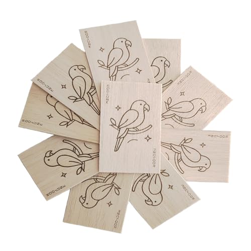 Bird Toys Chew Toys 100% Natural - 20 Pack Balsa Wood Chips, The Softest Wood in The World - Bird Cage Accessories for Small Medium Birds Parakeets Parrots Conures Cockatiels Finches Lovebirds - style: 20 Slices