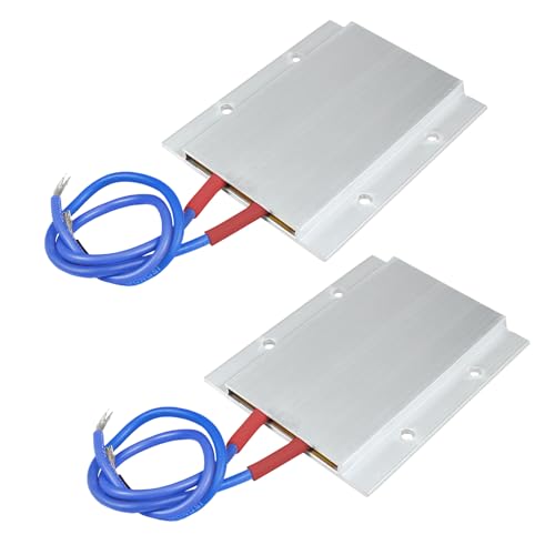 2PCS PTC Heating Element 110V 110C AC/DC Insulated Ceramic Heater Tools | Insulated Aluminum Shell, Constant Temp Thermostatic, Energy Saving, Long Service Life, for Small Space, 3.03×2.44", PTCYIDU - color: 110V-110C