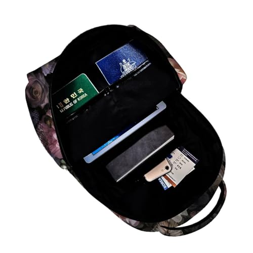 Dark Floral Butterfly Backpack Travel Backpacks Laptop Rucksack,School Bookbag for Women Kids Boys Girls,Flower Back Pack Accessories Bags,Ideal Gifts for Work, Outdoor Adventures - color: Color108