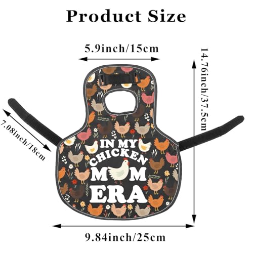 Chicken Saddle for Hens Chicken Mom Gifts in My Chicken Mom Era Funny Hen Back Protector Saddles for Chickens Mating (Chicken Mom CSbl)