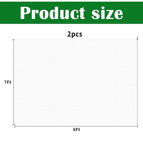 2 Pcs Fruit Tree Netting, 7 x 8 Ft Large Insect Bird Barrier Tree Net with Drawstring, Garden Bird Netting Plant Cover for Protect Plant Fruit Flower from Insect Bird - color: 2pcs- 7x8 Ft