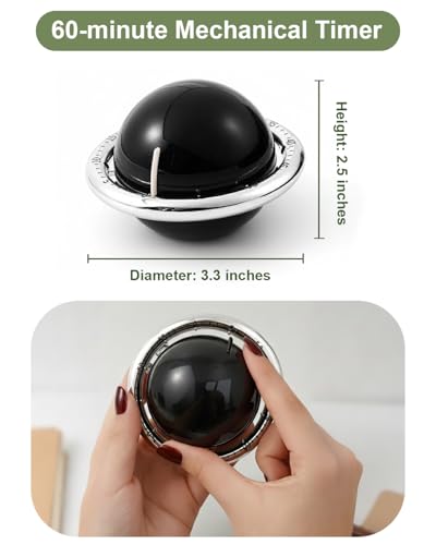 Kitchen Timer, 60-Minute Mechanical Timer with Magnetic Back - No Batteries Required - Loud Alarm, Wind Up Manual Time Countdown Reminder for Cooking, Baking, Exercise, Study, Working, Gaming, Black - color: Black