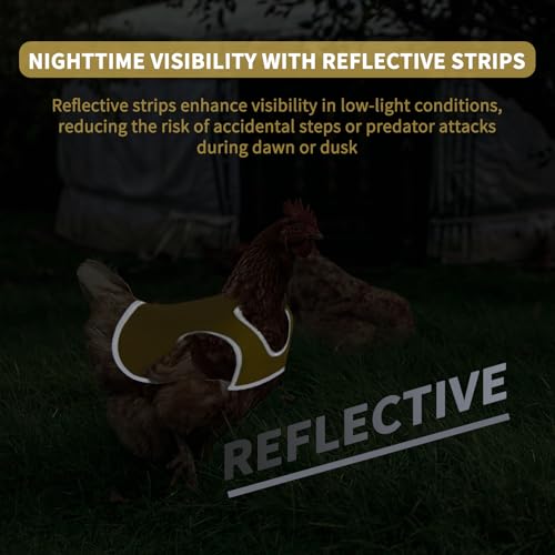 Chicken Saddle for Hens, 3 Pack Waterproof PVC Chicken Apron with Reflective Strips, Breathable Polyester Lining, Anti-Pecking Vest for Rooster Damage Protection(Mix)